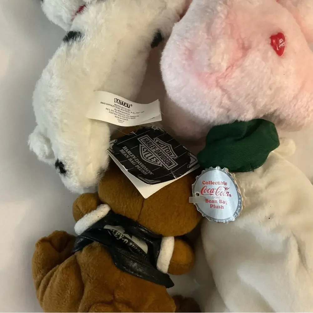 Coca Cola/Harley Davidson,/Care Bear/Battat Plush Animals Bear Dog Collectible